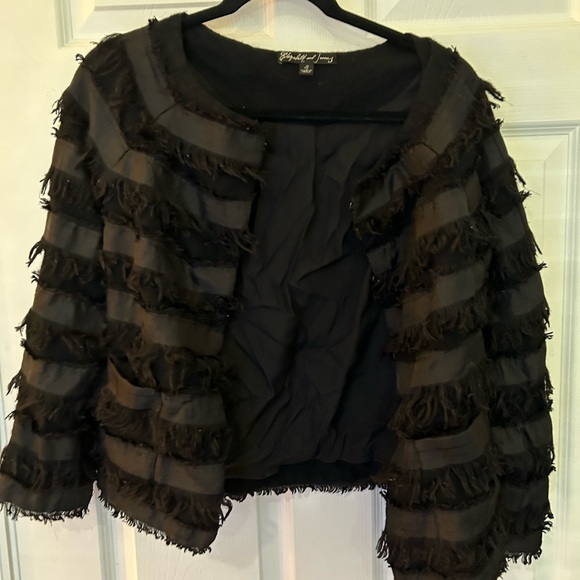 GUC Elizabeth and James Sunday Fringe Wool Silk Jacket Size S - Picture 6 of 9